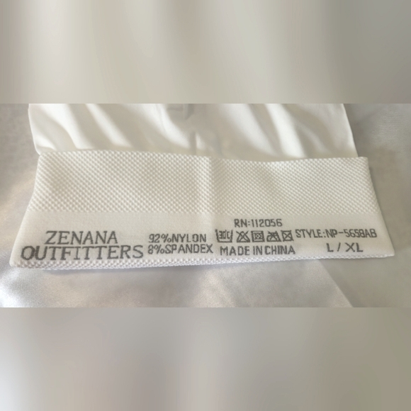 NWT ZENANA OUTFITTERS White control top capri style leggings size L/XL - Picture 4 of 6